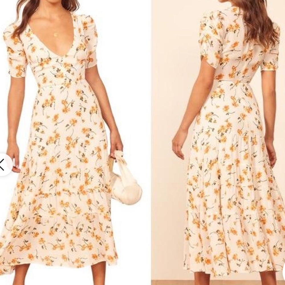 Reformation Cosa Midi Floral Dress Size 6